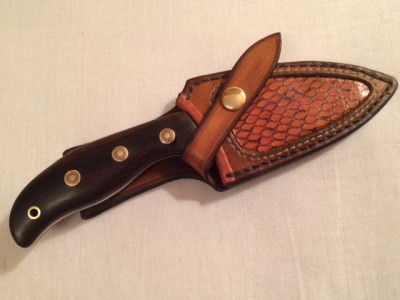 The sheath for my last Mule, in python skin