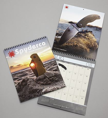 The 2019 Wall Calendar shown open and closed