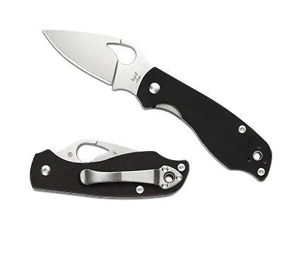 The Crow  2 G-10 Black Knife shown opened and closed.