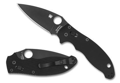 The Manix® 2 Black G-10/Black Blade shown open and closed