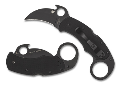 The Karahawk™ Black Blade shown open and closed