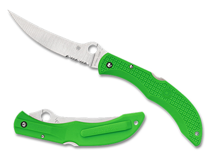 The Catcherman  Salt Green LC200N Sprint Run  Knife shown opened and closed.