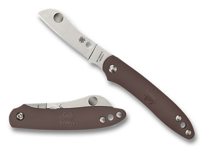 The Roadie  Brown Knife shown opened and closed.