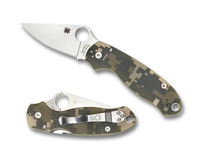 The Para® 3 G-10 Camo shown open and closed