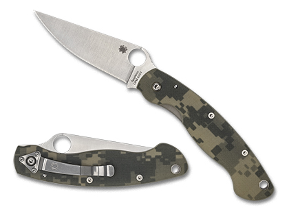 The Military™ Model G-10 Camo  shown open and closed