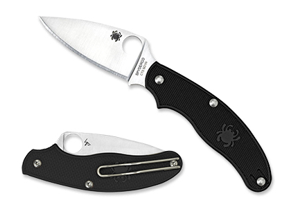 The UK Penknife™ FRN Black Leaf shown open and closed
