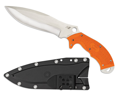 The Rock Salt  Orange Sprint Run  Knife shown opened and closed.