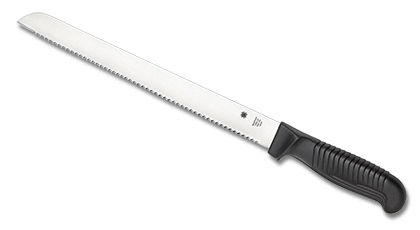 The Bread Knife Polypropylene Black shown open and closed