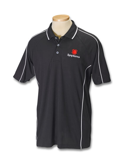 The Spyderco Mens Polo Shirt shown open and closed