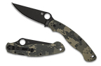 The Military™ 2 Camo G-10 Black Blade PlainEdge shown open and closed.
