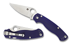 The Para Military® 2 G-10 Dark Blue CPM S110V shown open and closed.