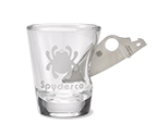 The BenShot® Shot Glass with Ladybug® 3 Blade shown open and closed.