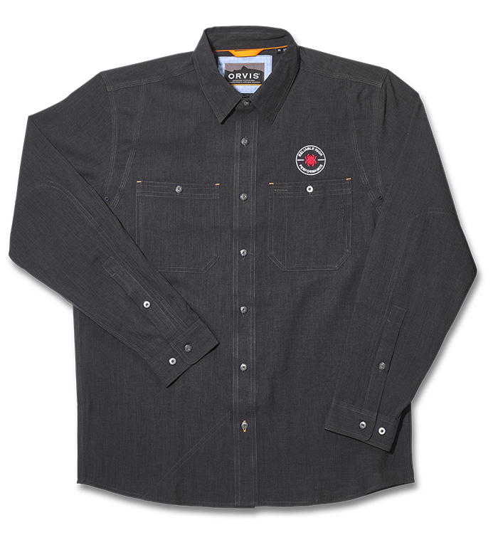 Orvis® Men's Tech Chambray Work Shirt Black Long Sleeve - Spyderco, Inc.
