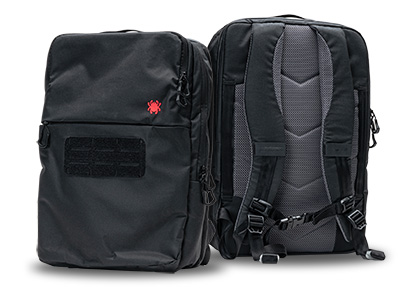 The SPYDERCO  X VANQUEST  ADDAX  ndash 25 Backpack Knife shown opened and closed.