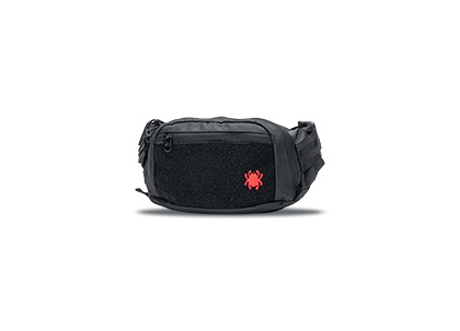 The SPYDERCO  X VANQUEST  Dendrite  Small Sling Bag Knife shown opened and closed.