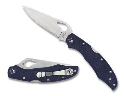 The Cara Cara  2 Blue FRN Knife shown opened and closed.