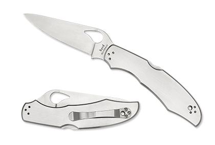 The Cara Cara  2 Stainless Knife shown opened and closed.