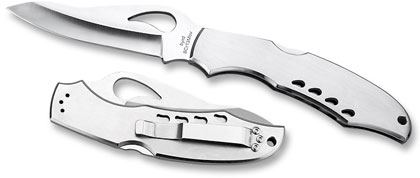 The byrd Cara Cara  Knife shown opened and closed.