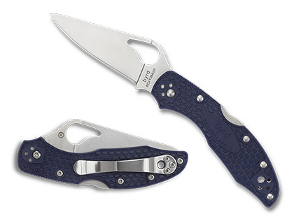 The Meadowlark  2 Blue FRN Knife shown opened and closed.