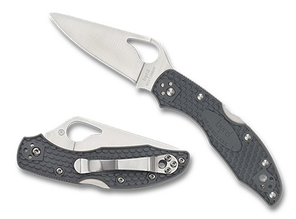 The Meadowlark  2 Gray FRN Knife shown opened and closed.
