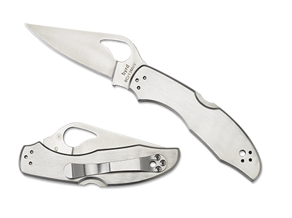 The Meadowlark  2 Stainless Knife shown opened and closed.