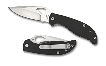 The Raven  G-10 Knife shown opened and closed.