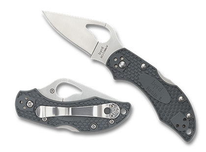 The Robin  2 Lightweight Gray Knife shown opened and closed.