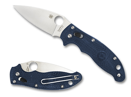 The Manix  2 Lightweight FRCP Dark Blue CPM S110V Knife shown opened and closed.