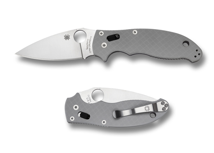 The Manix® 2 Gray G-10 Cru-Wear Sprint Run™ shown open and closed