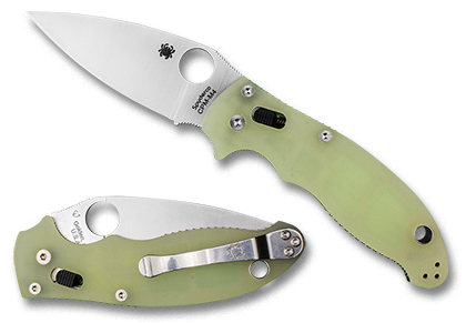 The Manix  2 Natural G-10 Exclusive Knife shown opened and closed.