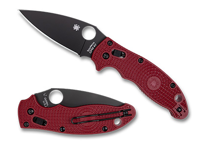 The Manix  2 Lightweight FRCP Red CPM 4V  Knife shown opened and closed.
