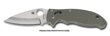 The Manix  2 Foliage Green G-10 XHP Knife shown opened and closed.
