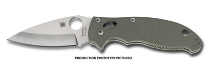 The Manix  2 Foliage Green G-10 XHP Knife shown opened and closed.