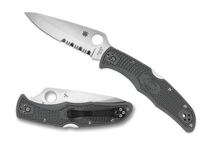 The Endura  4 FRN Foliage Green Knife shown opened and closed.