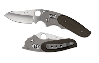 The Spyderco Phoenix  Knife shown opened and closed.