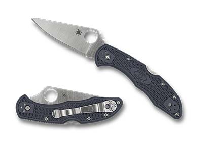 The Delica® 4 FRN Dark Gray CPM CRU-WEAR Exclusive shown open and closed