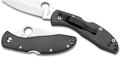 The Delica® Carbon Fiber Left Hand shown open and closed