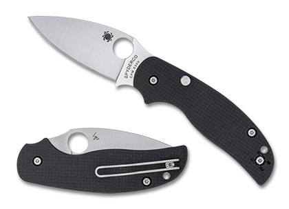 The Sage  6 BUTTON-RELEASE COMPRESSION LOCK   Knife shown opened and closed.