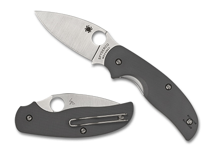 The Sage  1 Cool Gray Maxamet Knife shown opened and closed.