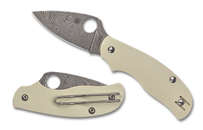 The Urban™ Ivory G-10 Damasteel Sprint Run® shown open and closed