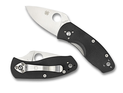The Ambitious  G-10 Black Knife shown opened and closed.