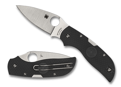 Spyderco Mini Paring Knife 2 Plain Wharncliffe Blade, Black