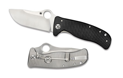 The LionSpy  Titanium Knife shown opened and closed.
