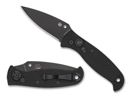 The Autonomy  2 All Black Knife shown opened and closed.