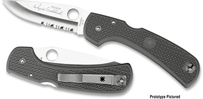 The Goddard Lightweight Gray FRN Sprint Run  Knife shown opened and closed.