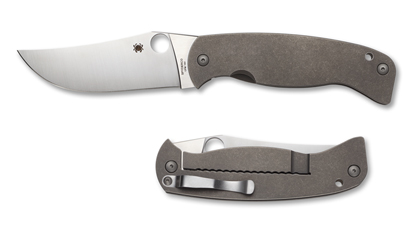 The K-2  Folder Titanium Knife shown opened and closed.