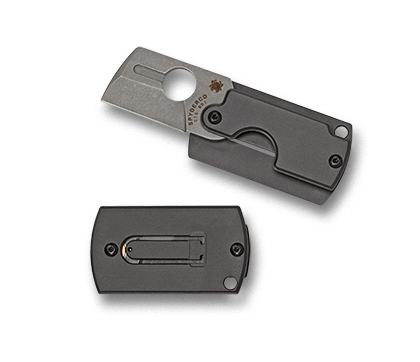 The Dog Tag Gen4 Aluminum Knife shown opened and closed.