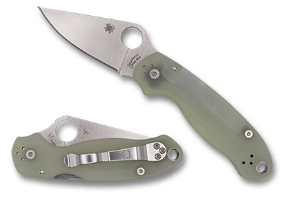 The Para  3 Natural G-10 CPM M4 Exclusive Knife shown opened and closed.