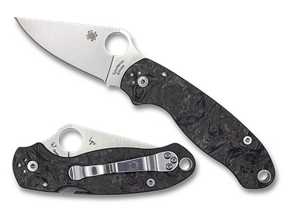The Para™ 3 Marbled Carbon Fiber Elmax Exclusive shown open and closed