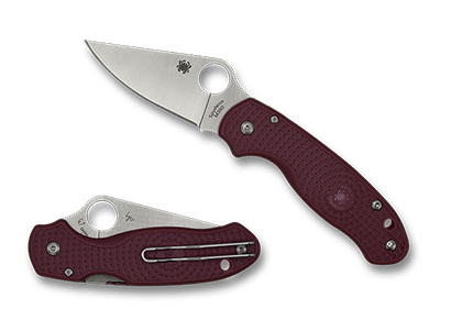 The Para  3 Lightweight Red FRN M390 Exclusive Knife shown opened and closed.
